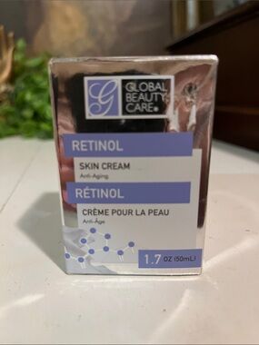 GLOBAL BEAUTY CARE Retinol Anti Aging Cream 1.7oz 50ml Concentrated Cruelty Free